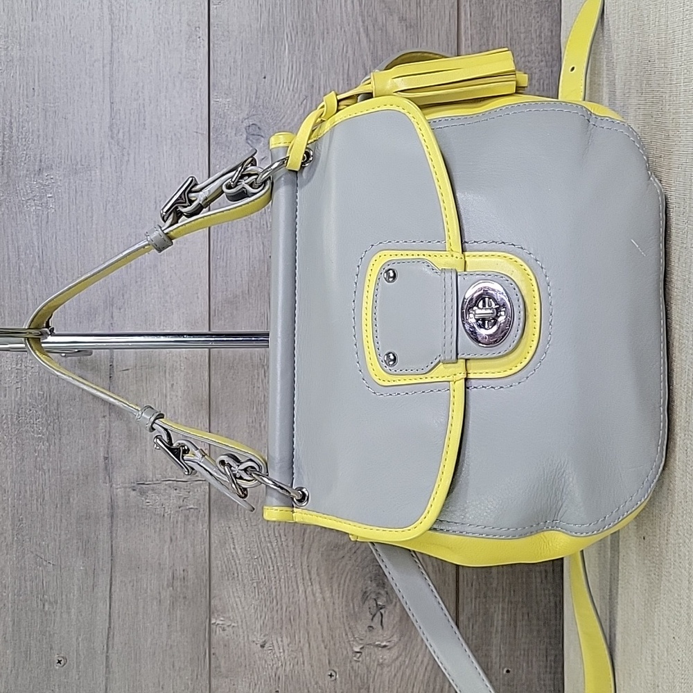 Coach Gray and Yellow Crossbody Bag - Picture 2 of 14